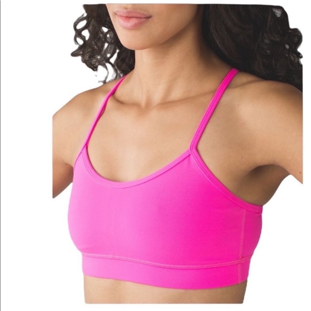 Hot pink sports bra